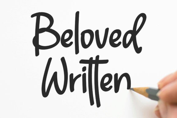 Beloved Written: Minimalist Handwritten Font for Craft Products