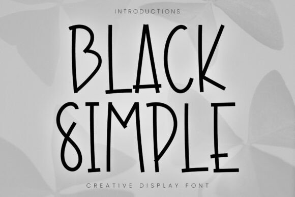 Black Simple Display Font for Web Design and Digital Branding