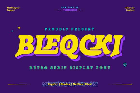 Bleqcki: A Retro Serif Typeface for Modern Publishing