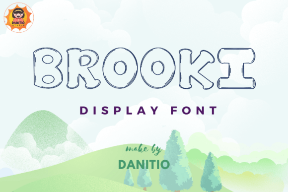 Brooki: A Cute Display Font for Handmade Labels and Invitations