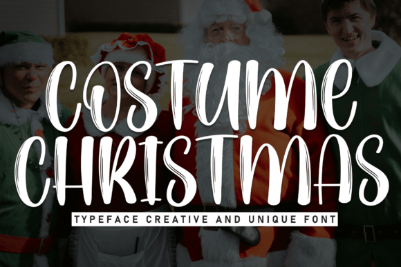 Costume Christmas: A Playful Brush Font for Handmade Holiday Designs