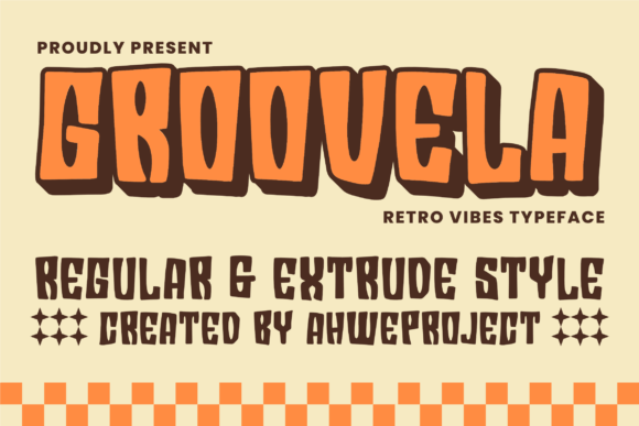Groovela: A Bold Retro Display Font for Branding Projects