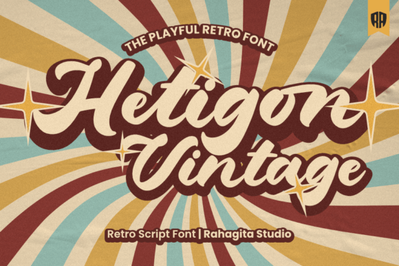 Hetigon Vintage: A Playful Display Font for Handmade Products