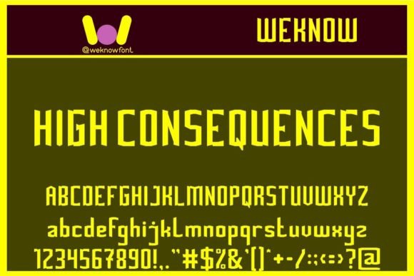 High Consequences: A Modern Gothic Display Font for Bold Branding