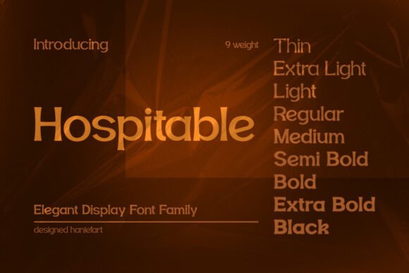 Hospitable Font: A Display Typeface That Gives Small Brands a Polished Look