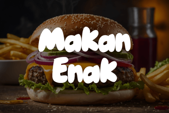 Makan Enak: A Display Font for Authentic Brand Stories
