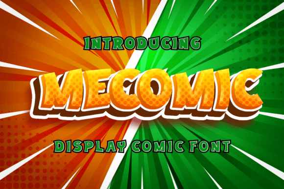 Mecomic Font: A Playful Display Typeface for Energetic Designs
