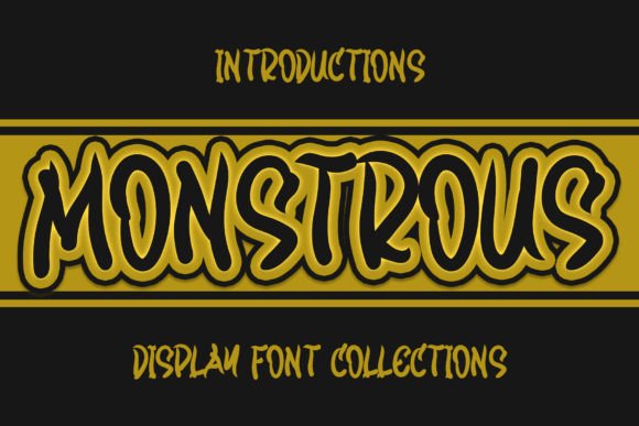 Monstrous Display Font for Playful and Cheerful Branding Projects