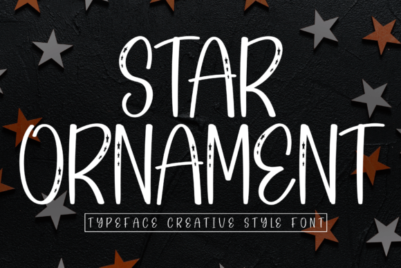 Star Ornament Handwritten Display Font for Craft Products