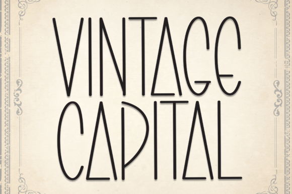 Vintage Capital Display Font for Handmade Products and Printables