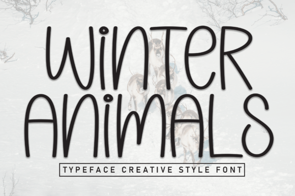 Winter Animals Display Font for Handmade Branding and Product Labels
