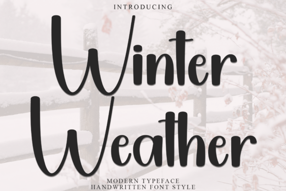 Winter Weather Display Font for Small Business Branding